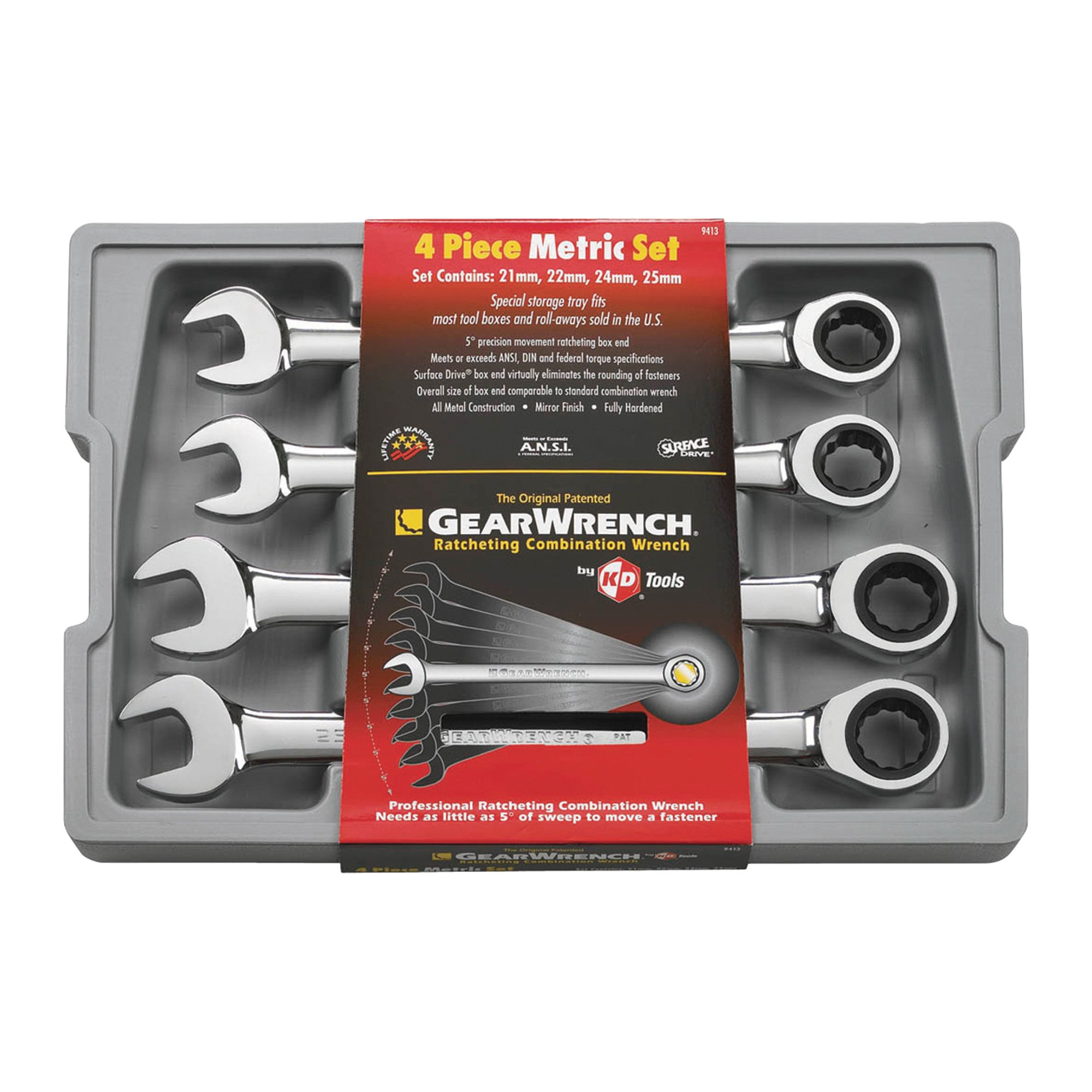 GearWrench Ratchet Wrenches — 4-Pc. Metric Set